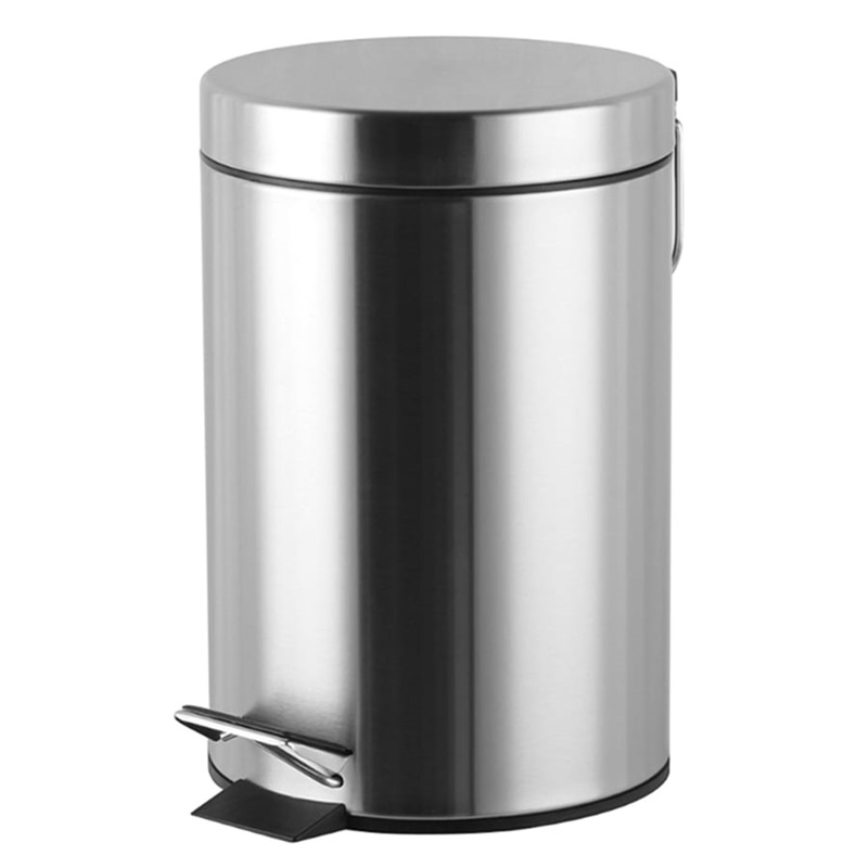 Stainless Steel Trash Waste Containers Garbage Bin with Slogan Stand