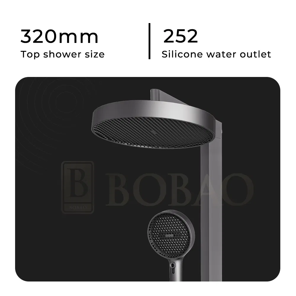 Luxurious Brass Shower Column with Multi-Function Control Panel