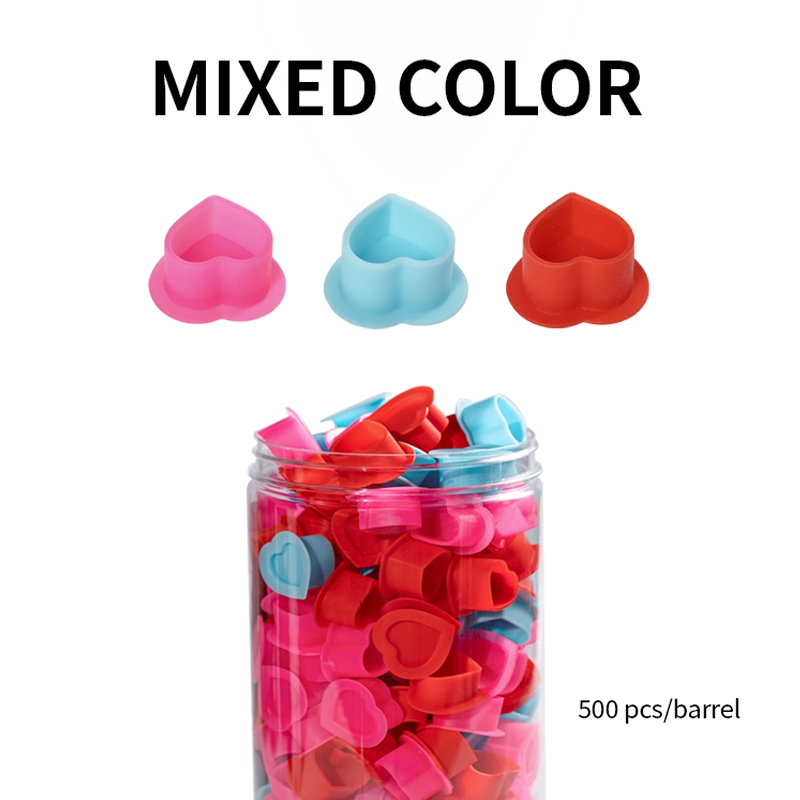 Professional Tattoo Ink Cup Disposable Round Heart Shape Silicone Tattoo Ink Cup