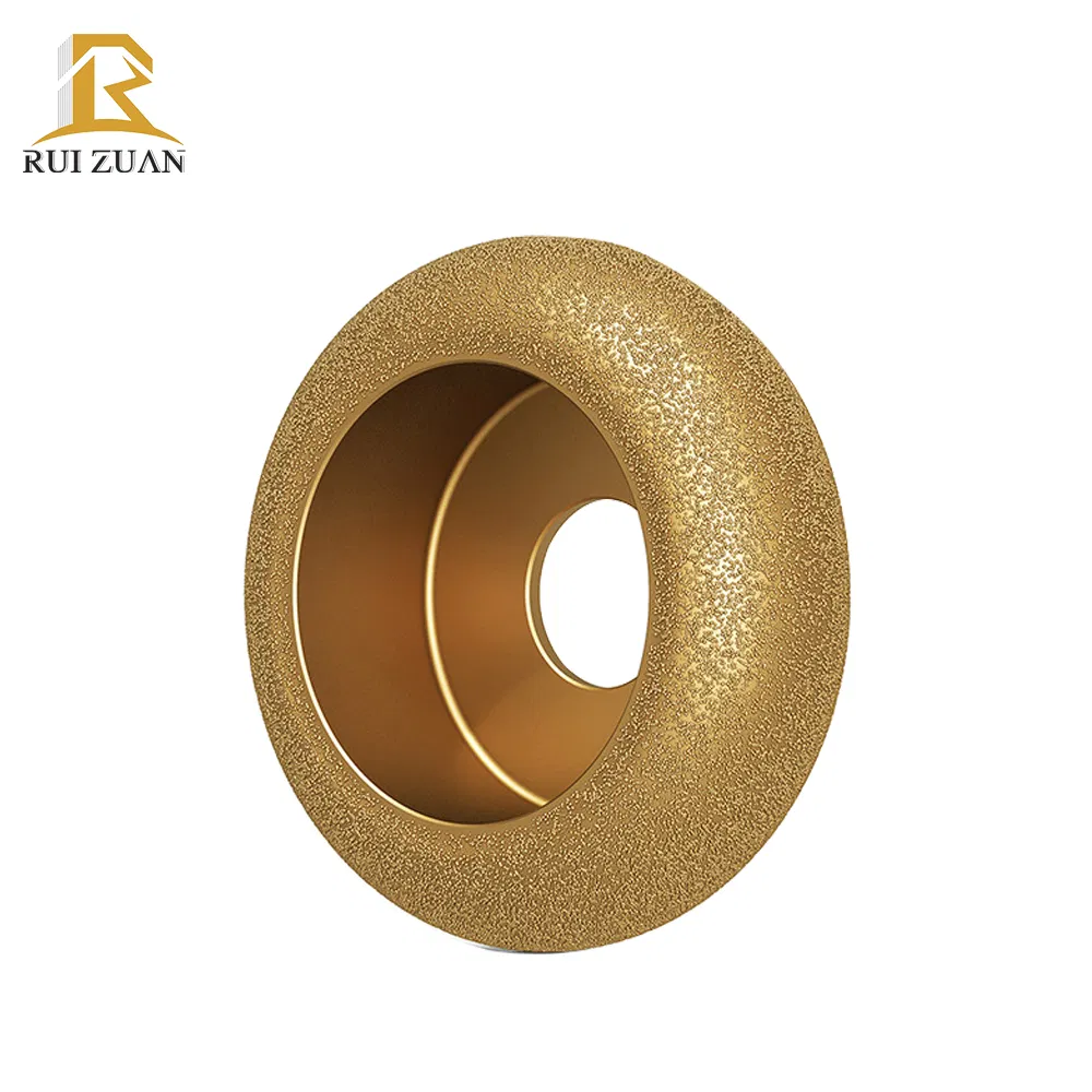 Dry Vacuum Brazed Diamond Grinding Wheel for Marble Edging Demi-Bullnose Edge Profile