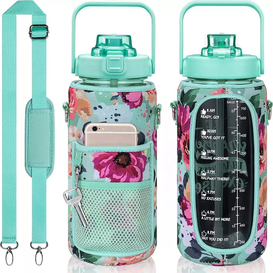 Bulk Empty 2025 S Eco Friendly Babies with Strap Bling Stainless Steel Pure Copper Motivational 2L Water Bottle
