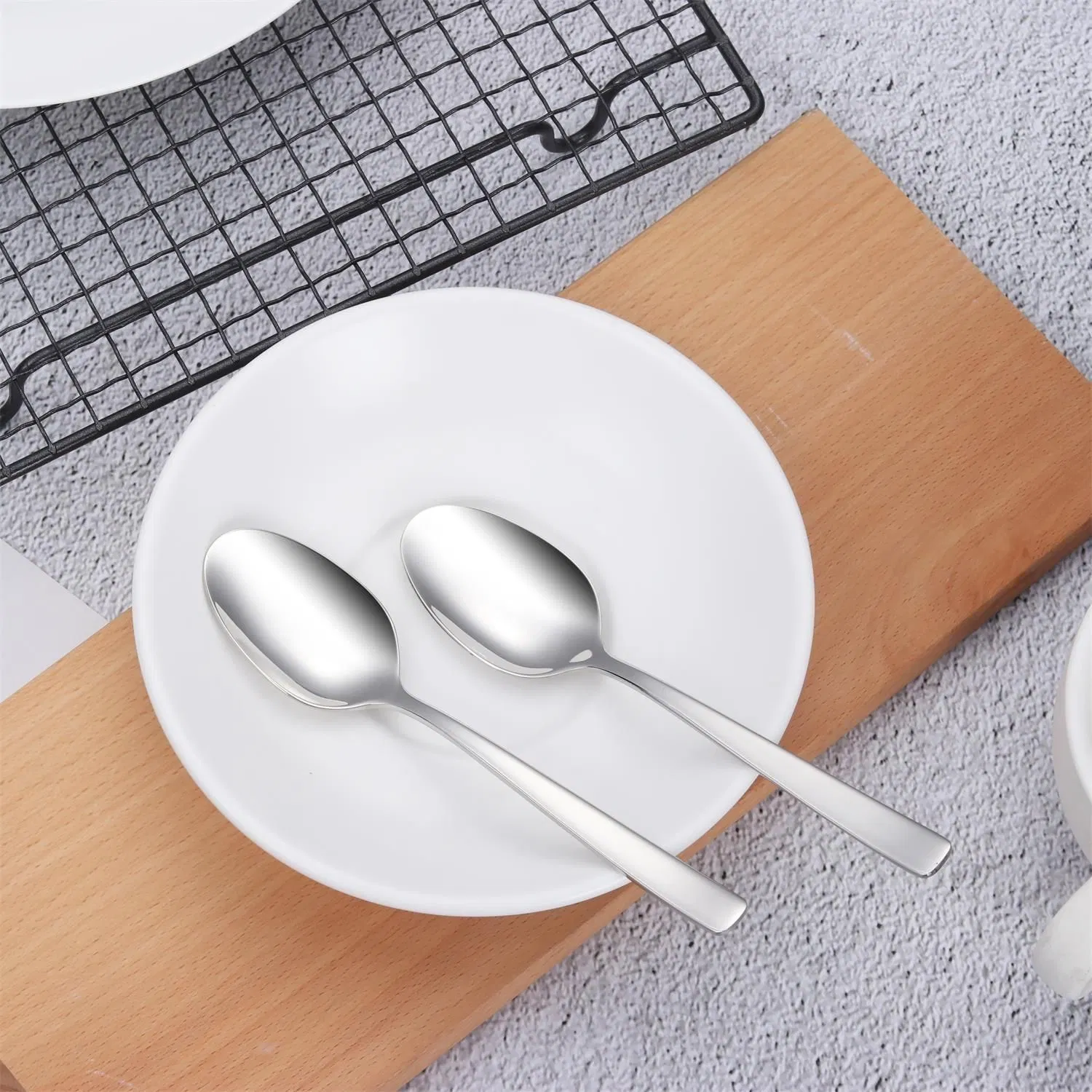 Wholesale Reusable Luxury Spoons Forks and Knives Stainless Steel Flatware Cutlery Set