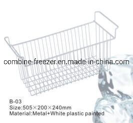 Stylish White Metal Hanging Basket for Gridwall Displays