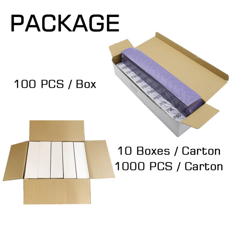 Абразивные листы SYBON P60-P2000, фиолетовые, 70x400мм