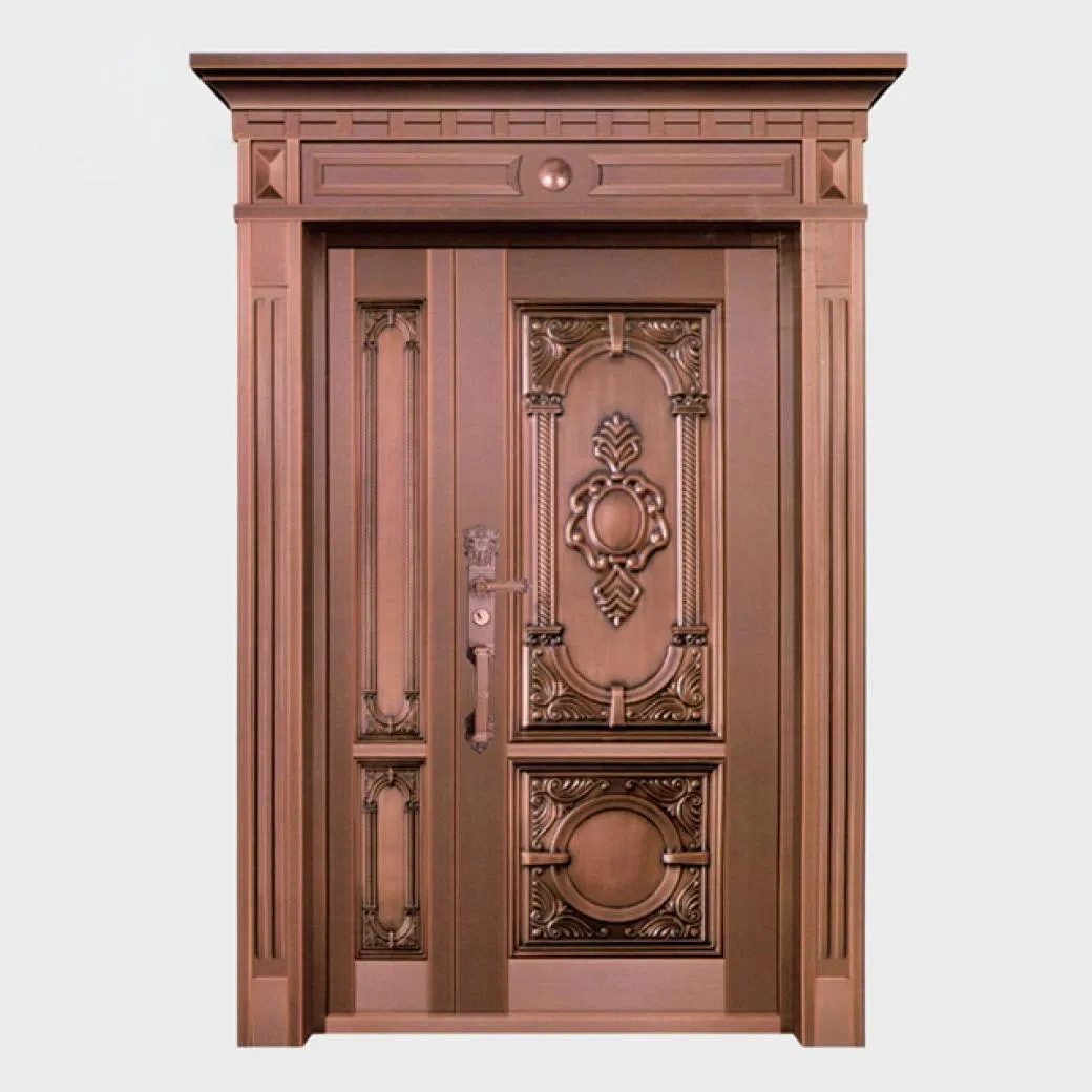 Villa House Outdoor Main Entrance Luxury Copper Doors Designs Custom Made Exterior Metal Brass Door