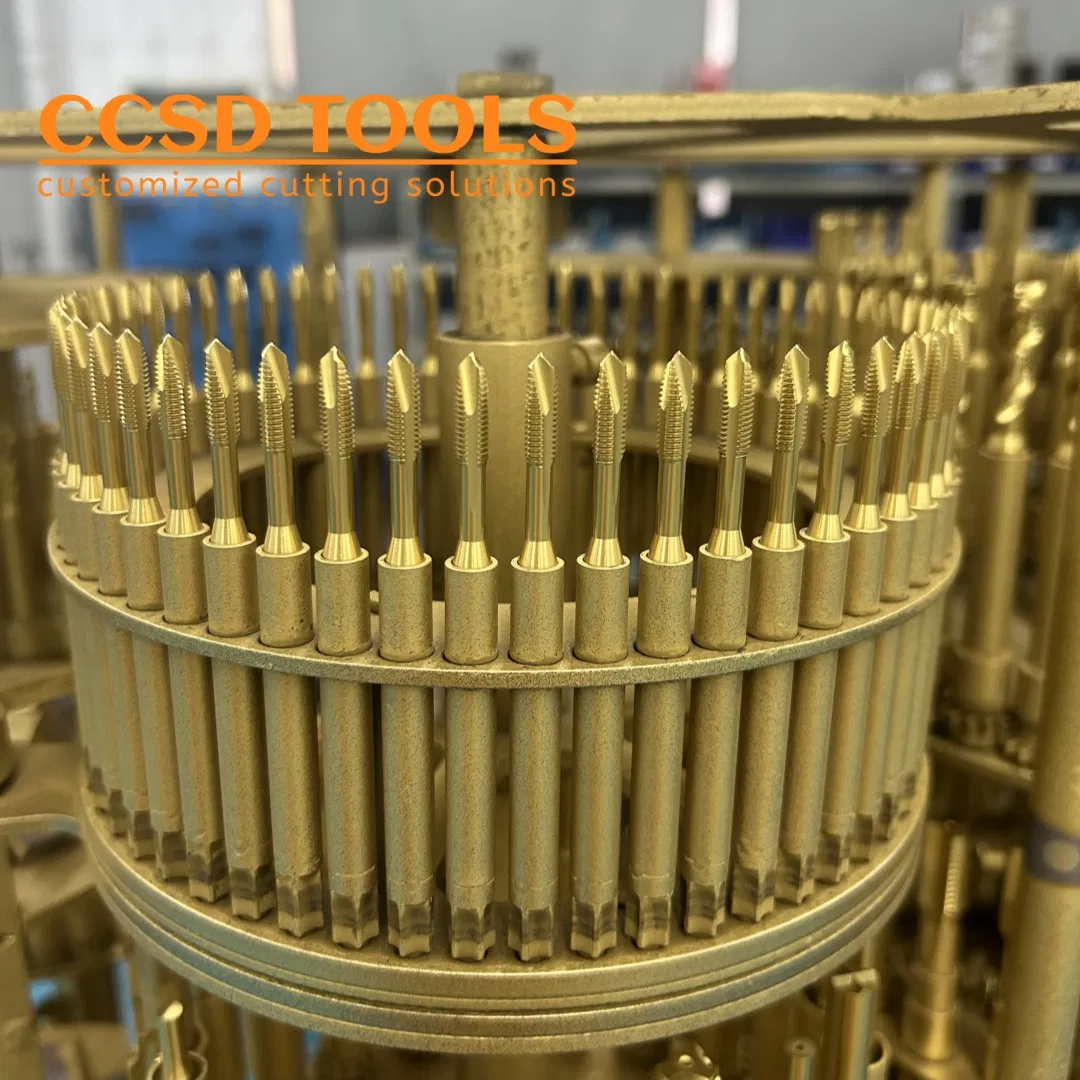 Machine Taps with Hard Coating HSS-E Factory Taps DIN JIS Spiral and Straight Taps High Efficiency