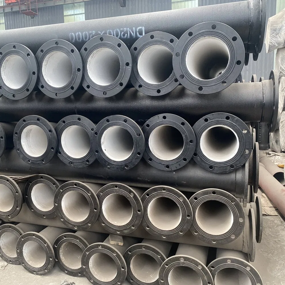 Zinc-Sprayed Class K12 Flanged Ductile Cast Iron Pipe for Municipal Water Projects