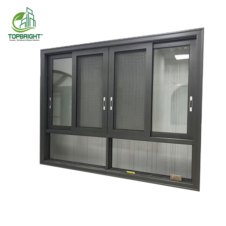 Latest Simple Design Slide Smoothly Aluminum Sliding House Window Track System Home Energy Efficient Aluminum Windows