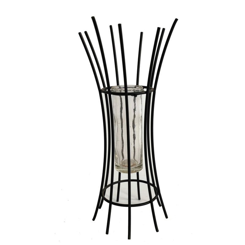 Steel Stand with Glass Holder for Home Deco and Decoration