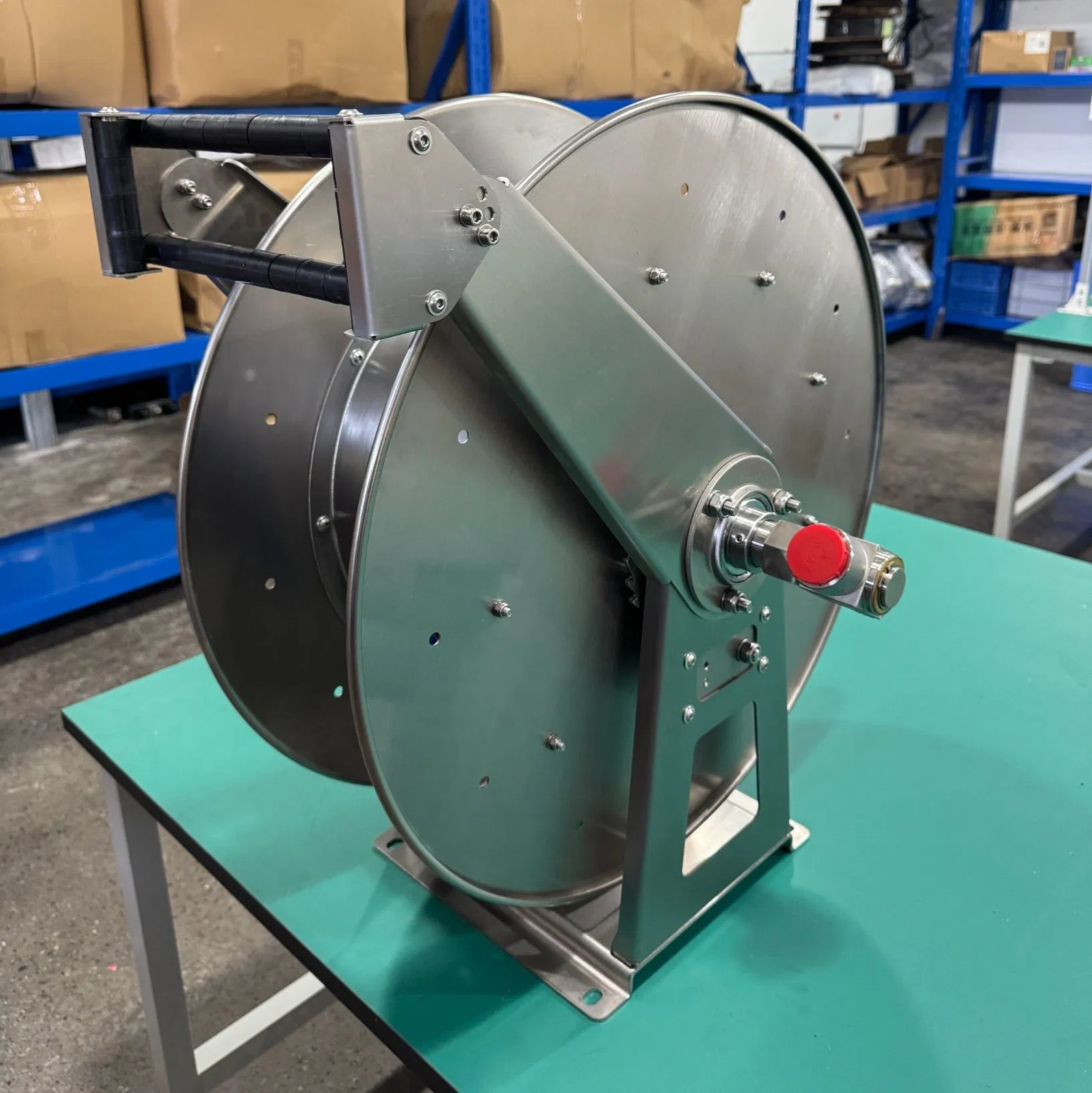 Food Industry Cleaning Stainless Steel Spring Type Hose Reel