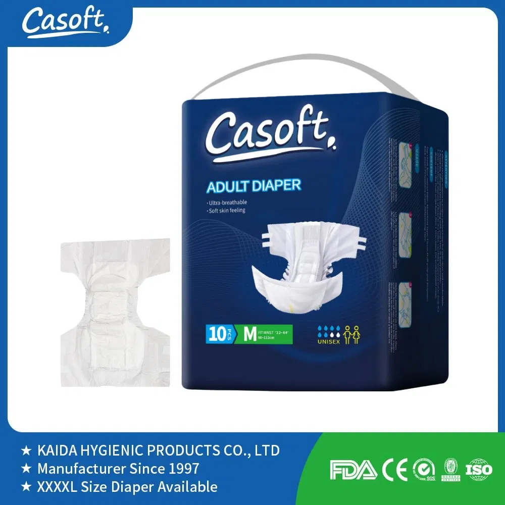 Top Factory Casoft Wholesale Cheap Biodegradable High Ultra Thin High Quality Disposable Adult Diaper for Old Men in Philippines Russia Korea Us Malaysia China