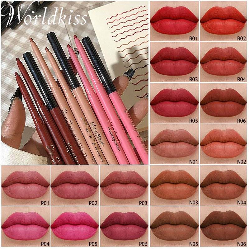 18 PCS Lip Liner Pencil Set Firm Yet Smooth, Contour and Line with Ease Lip Liner Comfortable&Hydrating&Moisturizing, Rich Pigmented Color Lip Liner