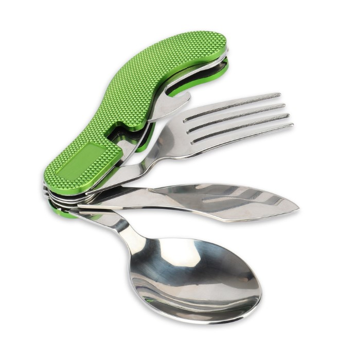 Alumina Handle Stainless Steel Multi Function Outdoor Camping Tableware G104A