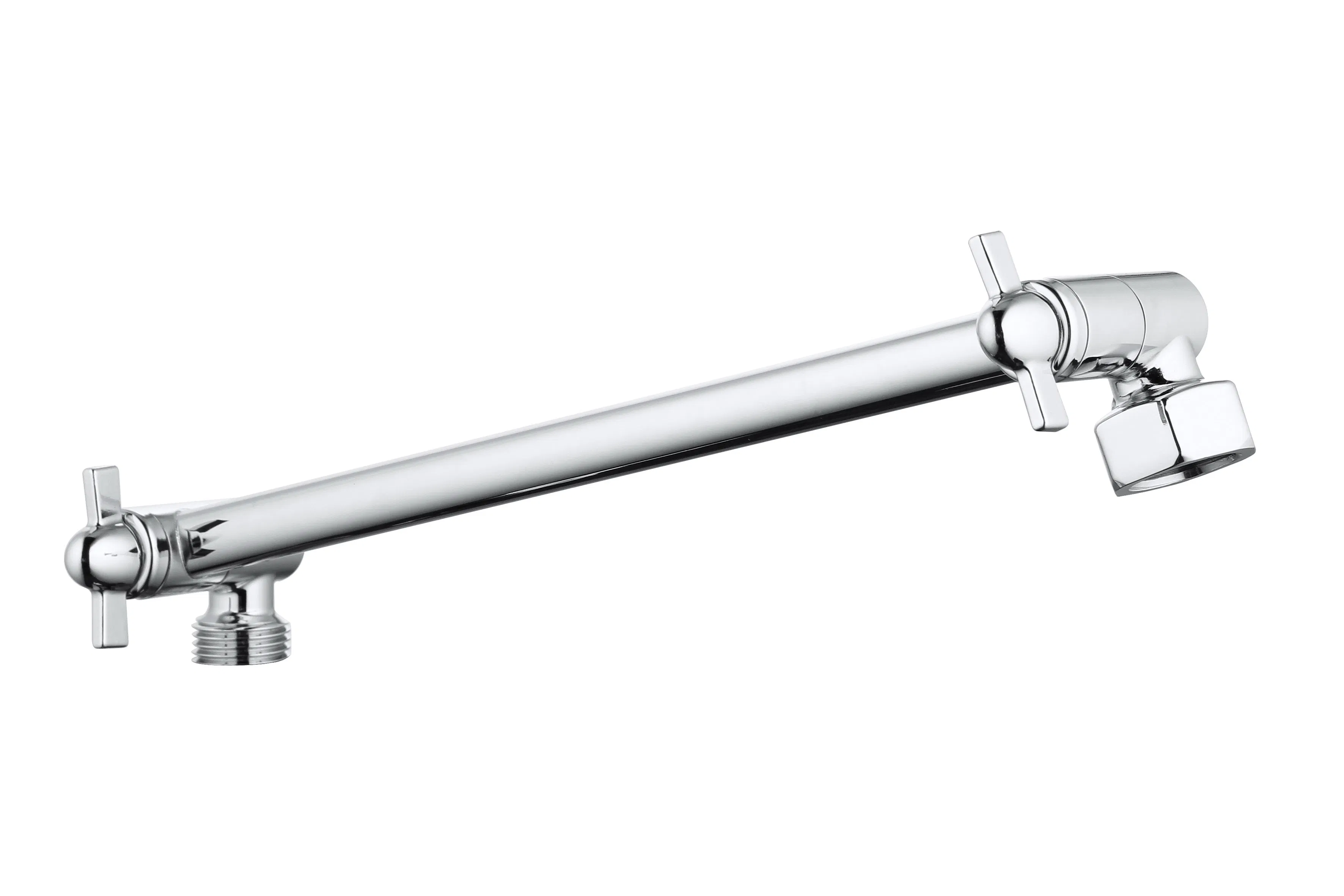 Sanitary Ware Bathroom Round Male Angle Brass Chrome Plate Shower Head Arm for American Style