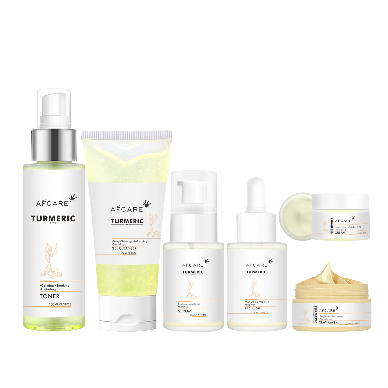 Natural Organic Wholesale Pure Turmeric Facial Skincare Set Private Label Beight
