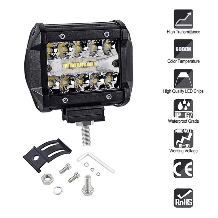 Универсальная светодиодная балка для внедорожной техники, 4 дюйма, 60 Вт