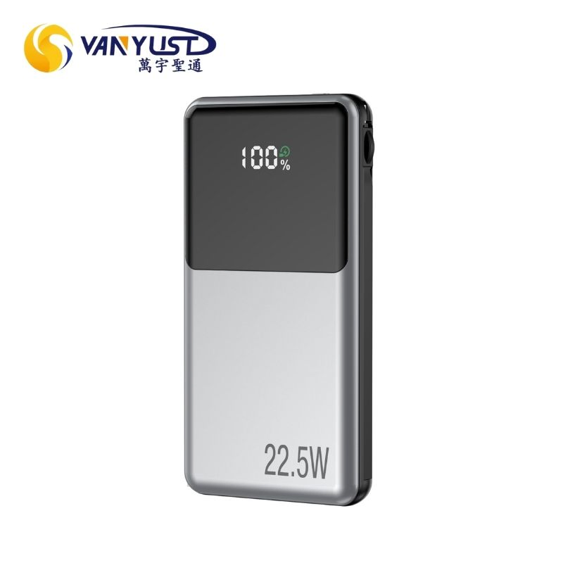 Hot Sale Fast Charging Pd 22.5W 30W Built in Type C Cable Foldable Adapter Portable Charger Power Bank with AC Plug Wall Charger with CCC 3c Certification