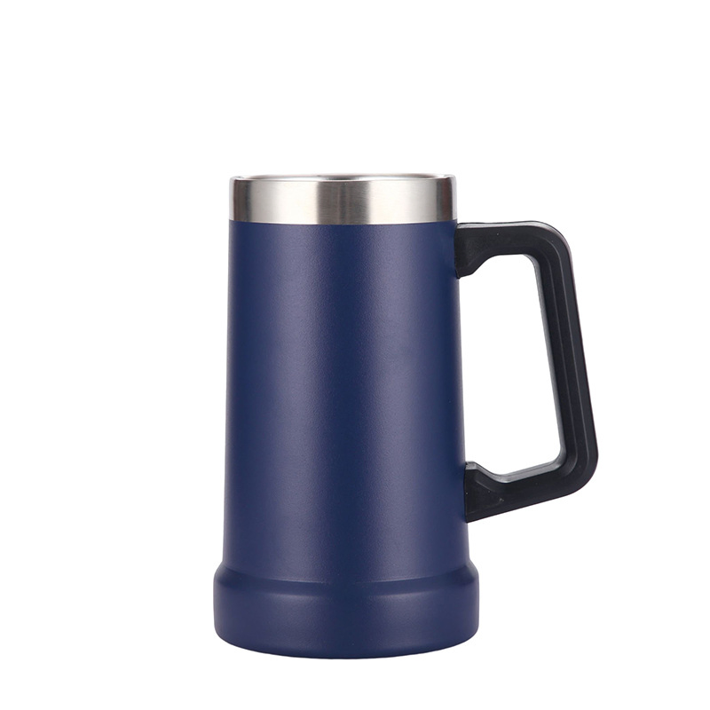 Handgrip Beer Mug 24oz Adventure Big Hand Grip Custom Copo Termico Double Wall Stainless Steel Coffee Cup with Handle