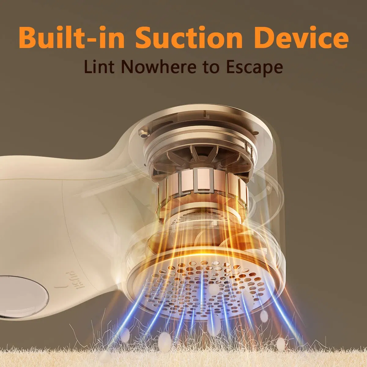 Stainless Steel 6-Leaf-Blades Electric Digital Display 3-Speeds Rechargeable Fabric Shaver Lint Remover