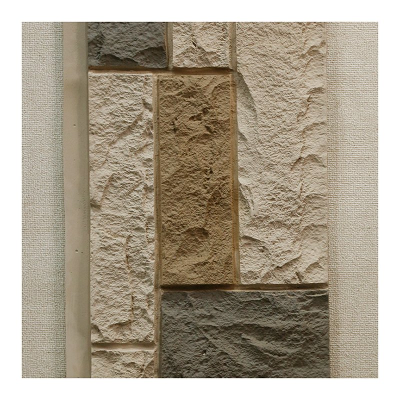 Natural Texture Rock Veneer 3D Polyurethane Stone Wooden Wall Panel
