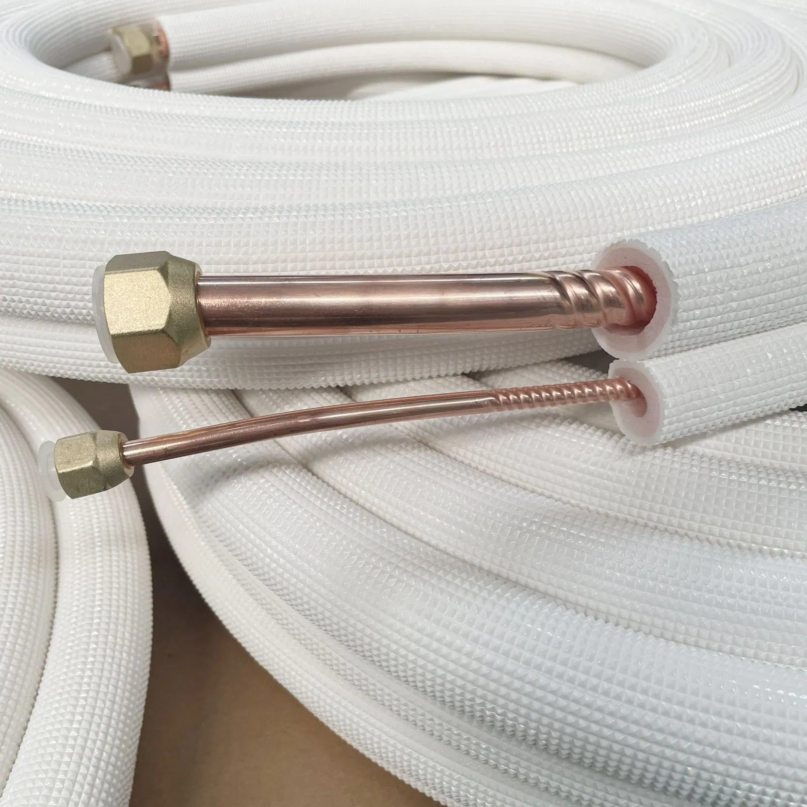 Premium 15m Insulated 15FT 1/4" 3/8" Copper Pipe for Air Conditioning Systems