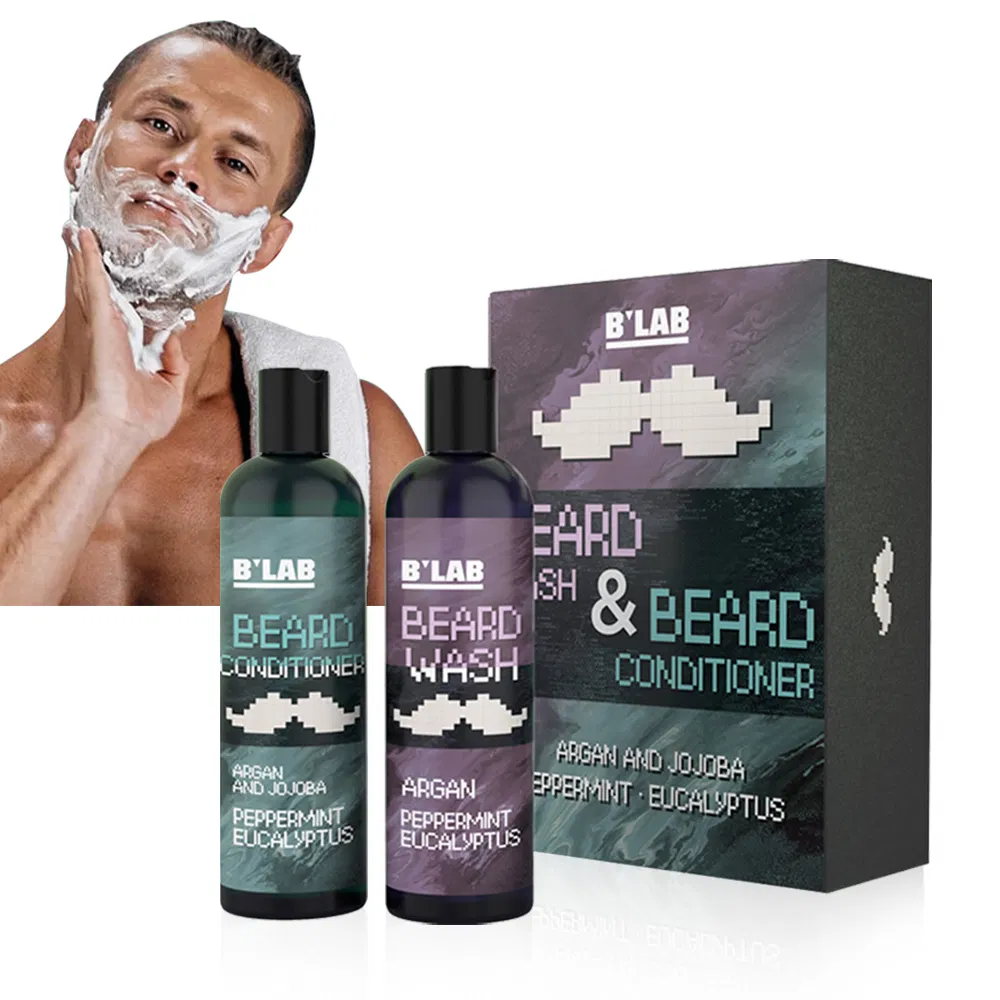 Wholesale Private Label Beard Care Mens Gift Beard Wash and Conditioner