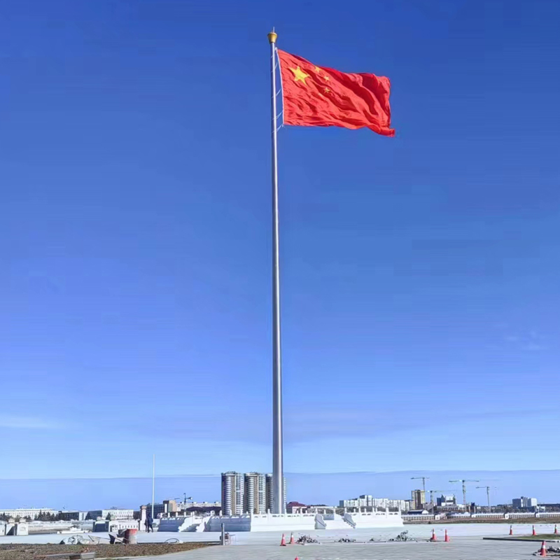 60 - 180 Meters Stainless Steel / Gavanized Steel Giant Large National Tall Flag Pole Manufacturer