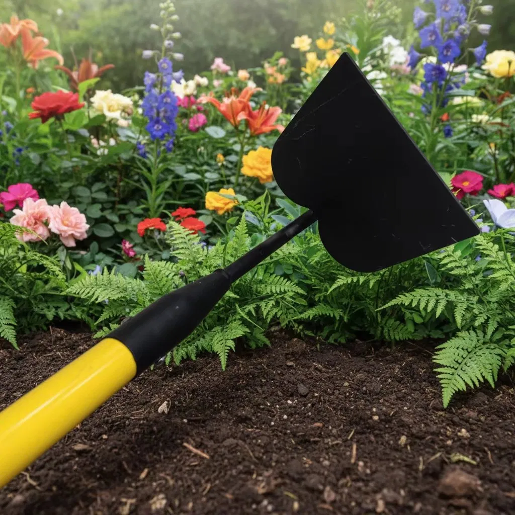 Carbon Steel Garden Hoe Fiberglass Handle for Agriculture Gardening Weeding