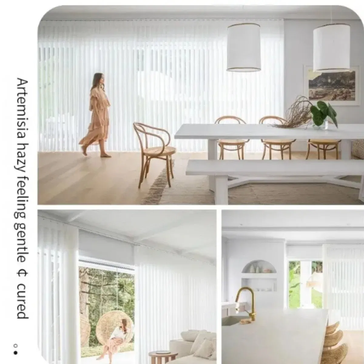 Vertical Motorized Blinds Patio Shade Dream Curtain Blind for Sliding Door
