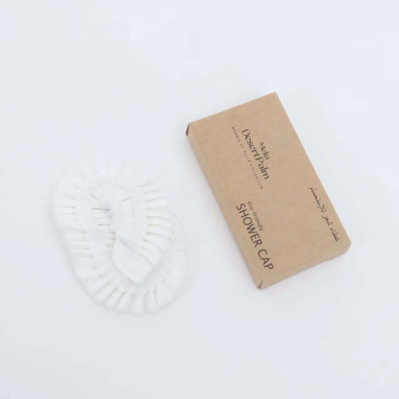 Eco-Friendly Kraft Paper Packaged Shower Caps - Disposable Hotel Amenities