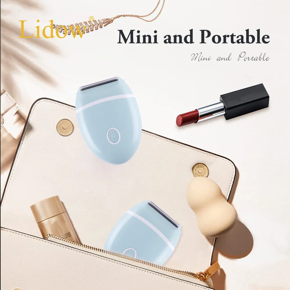 Ladies Portable Battery Mini Electric Shaver with Brush Electric Shaver Bikini Body Trimmer for Women