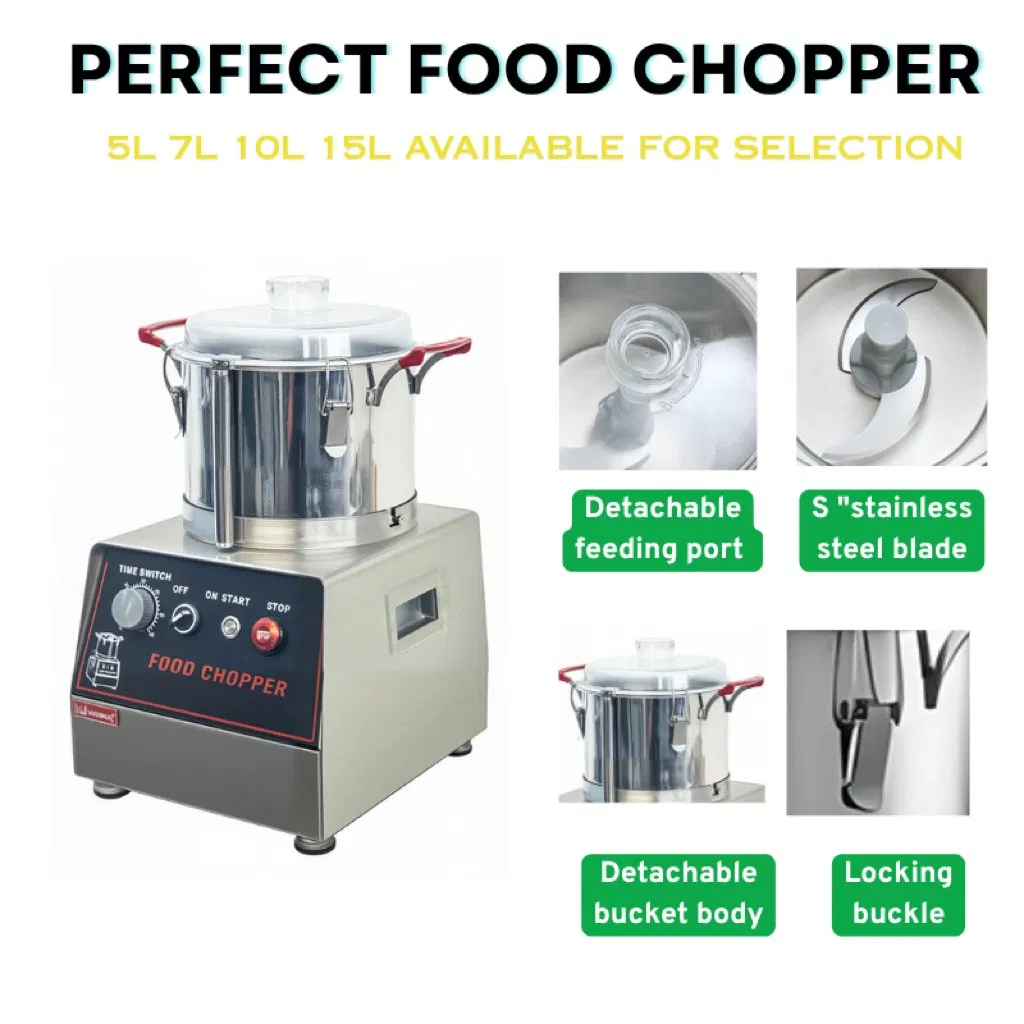 Garlic Onion Automatic Chopper Machine 7L Chopper Vegetable Cutter Machine
