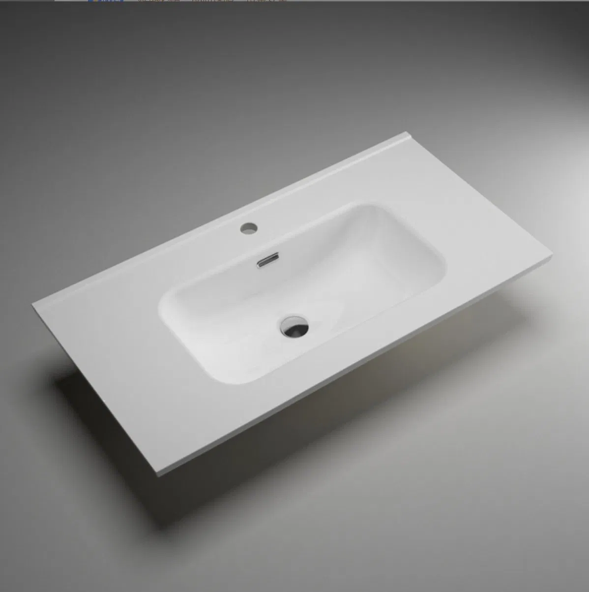 Hot Sale White Single Rectangular Ceramic Washbasin Bathroom Vanity Wash Basin Bathroom Sinks