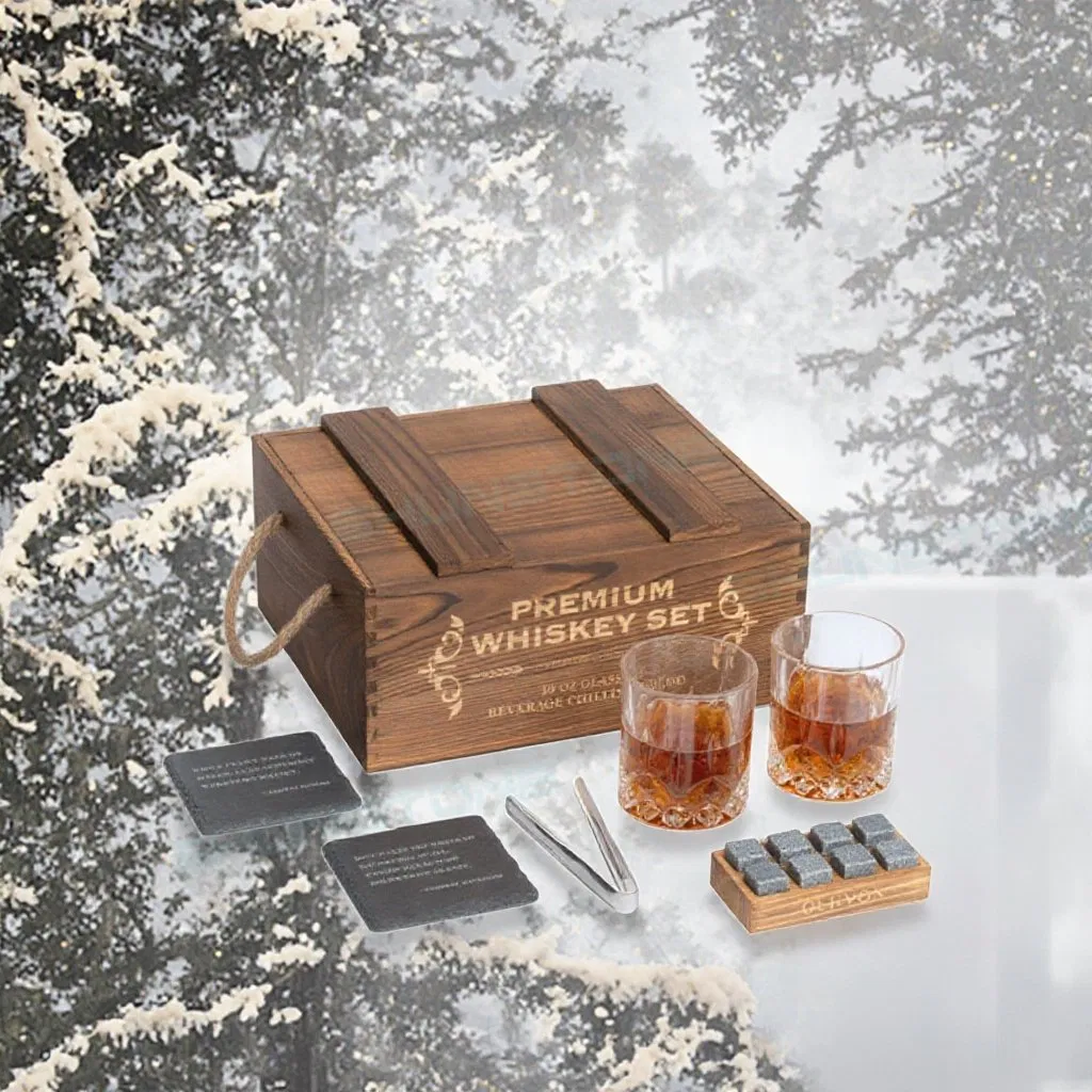 Crystal Clear Old Fashioned Whiskey Glass High Quality Customized Whiskey Set Birthday Gifts for Men