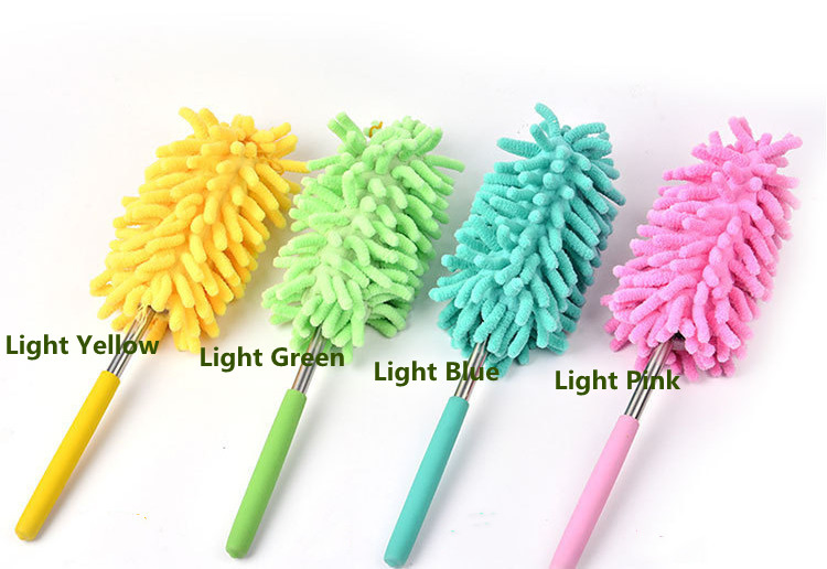 Multi-Color Telescopic Chenille Duster for Household Cleaning
