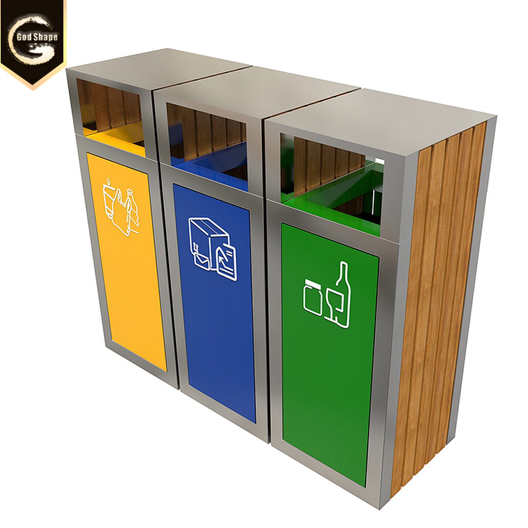 OEM Price Large Capacity Triple Trash Garbage Bin Dustbin