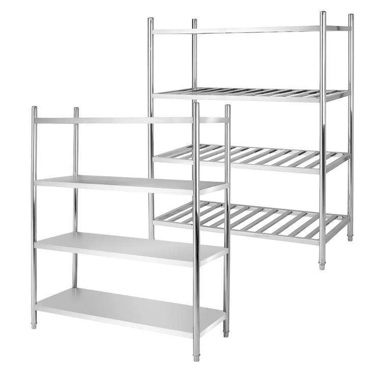 Stainless Steel Four-Layers Kitchen Storage Shelf Display Rack