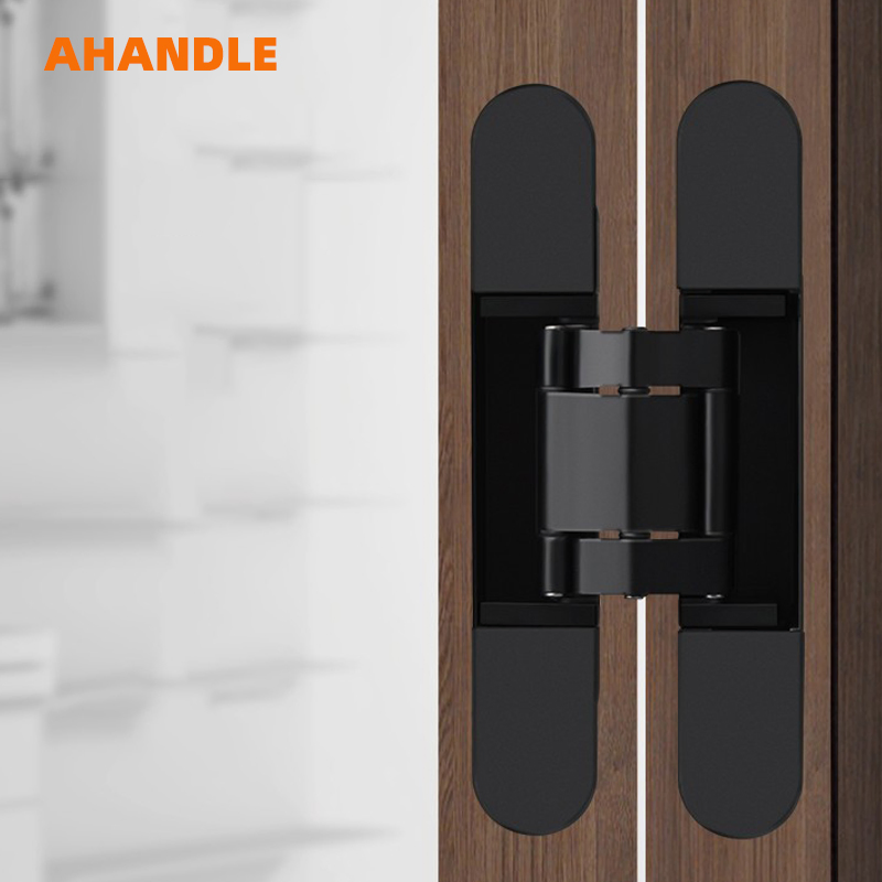Modern Design Invisible Concealed Hinges Frameless Veneered Interior Door with 3D Adjustable Hidden Zinc Alloy Hinges