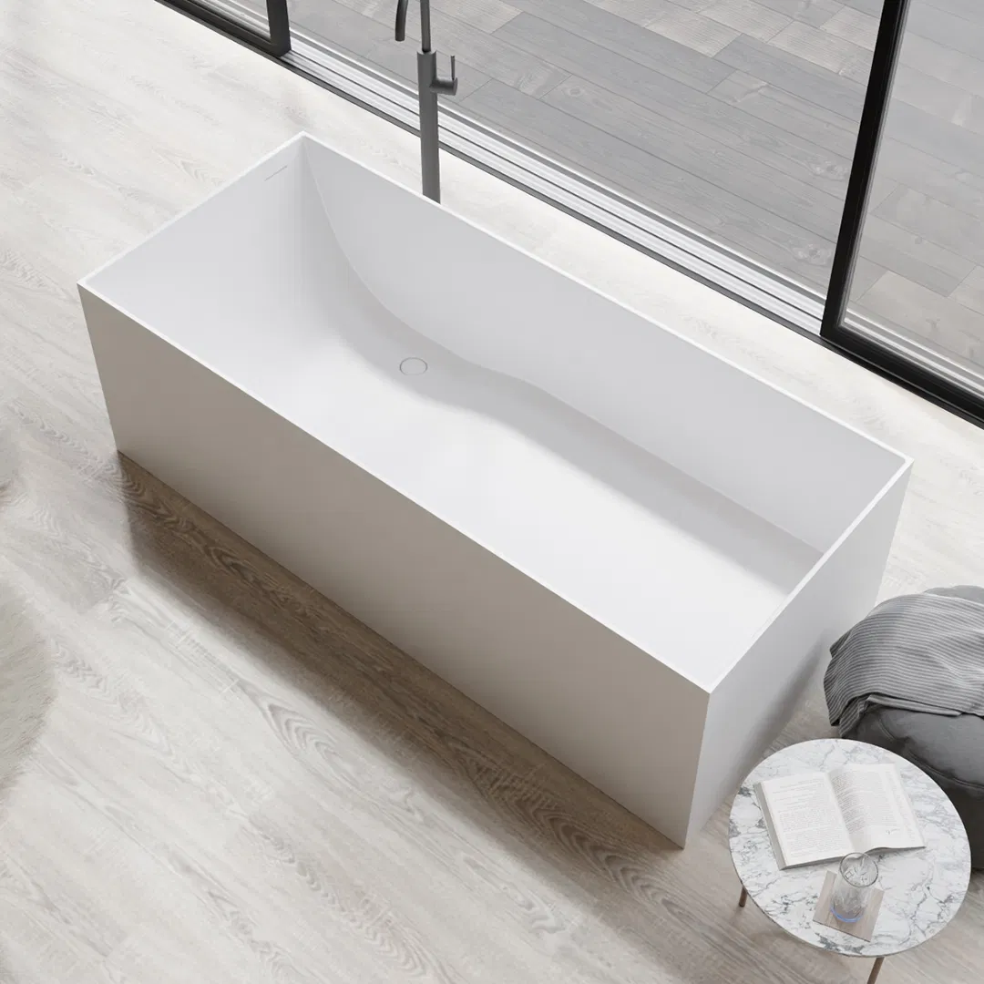 Ванна из искусственного камня PMMA белая матовая