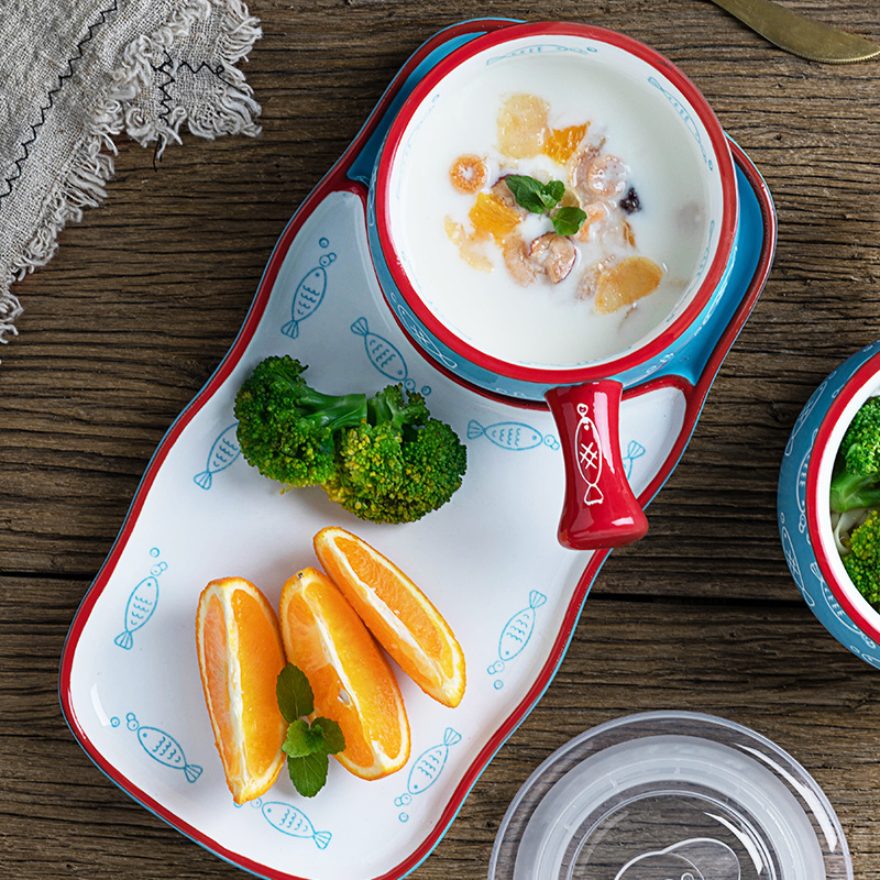 Ceramic Cereal Breakfast Dessert Bowl Onion Soup Bowls with Handles