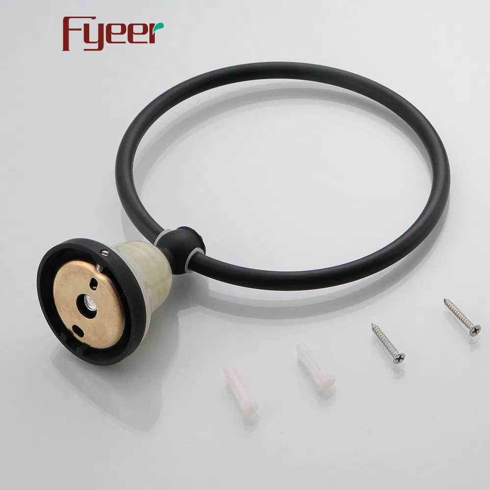 Кольцо для полотенец Fyeer Ceramic Base Black