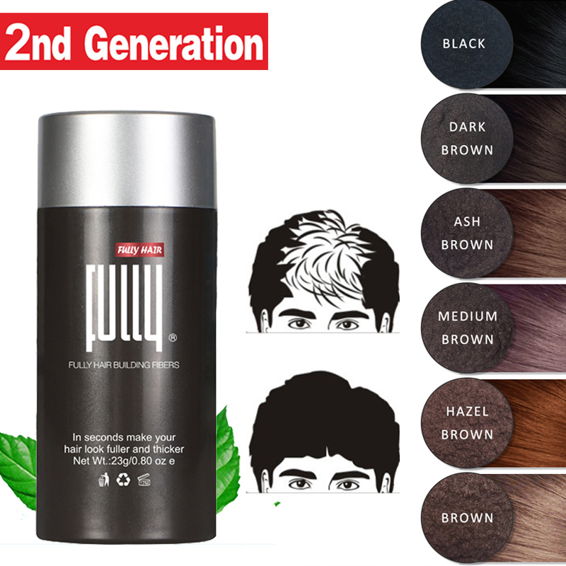 OEM 18 Colors Fuller Thinning Hair Powder Real Hair Building Fibers