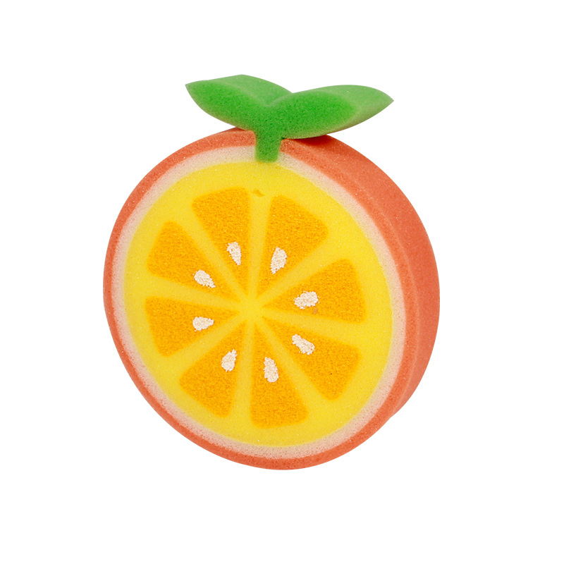 Bath Sponge Fruit Shape Shower Scrubber Ball Strawberry Mango Pear