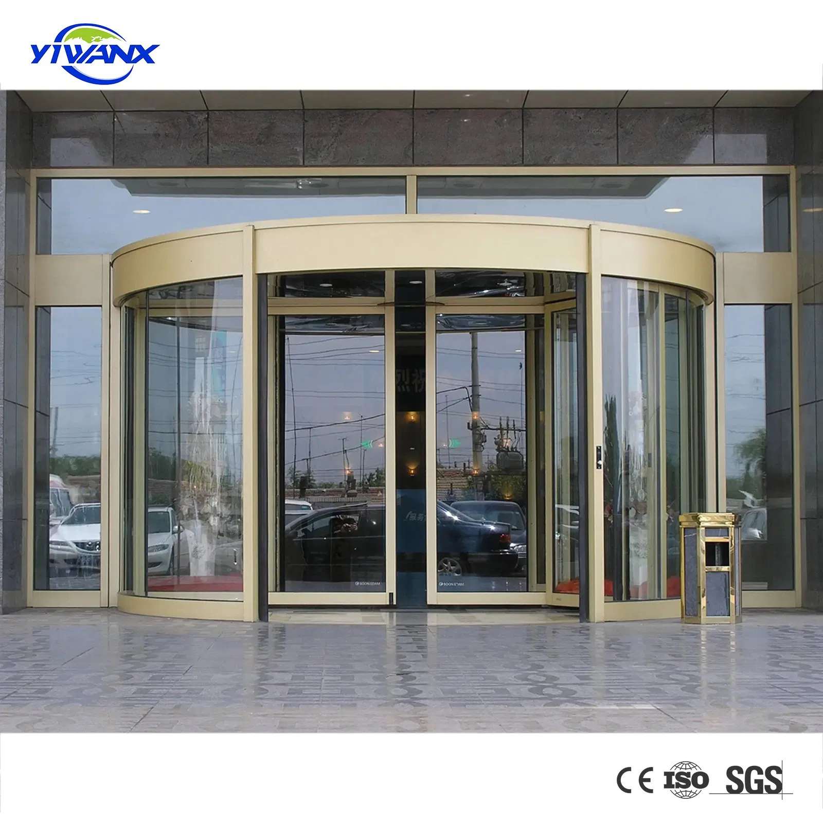 Factory Price 2 Wings Automatic Revolving Door for Commercial Building Entrance Glass Revolving Door