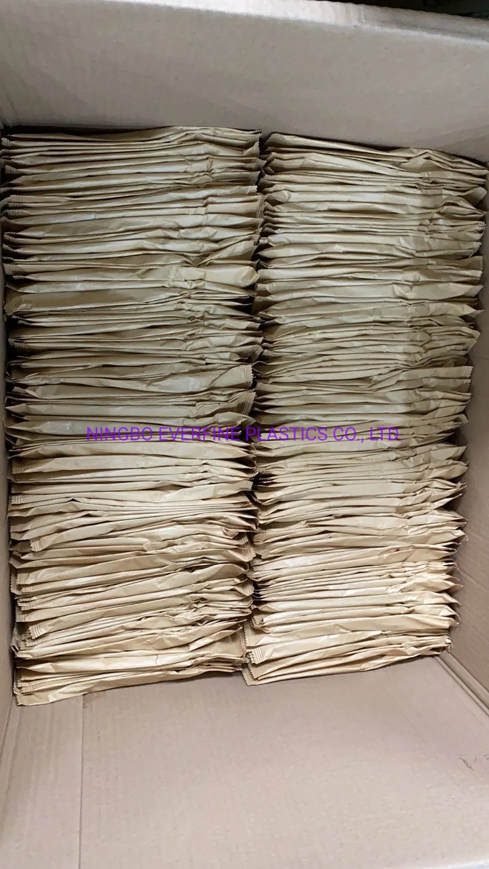 Individually Kraft Paper Wrapped Plastic Spoons