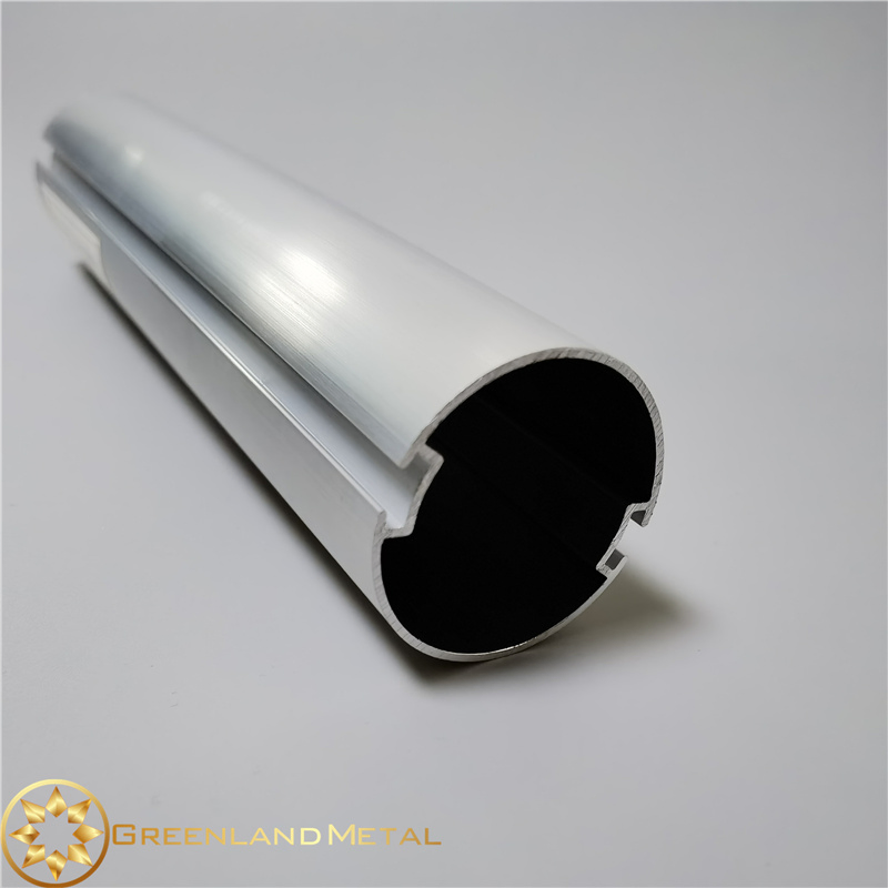 40mm Two Slot Mill Finish Aluminium Alloy Roller Tube