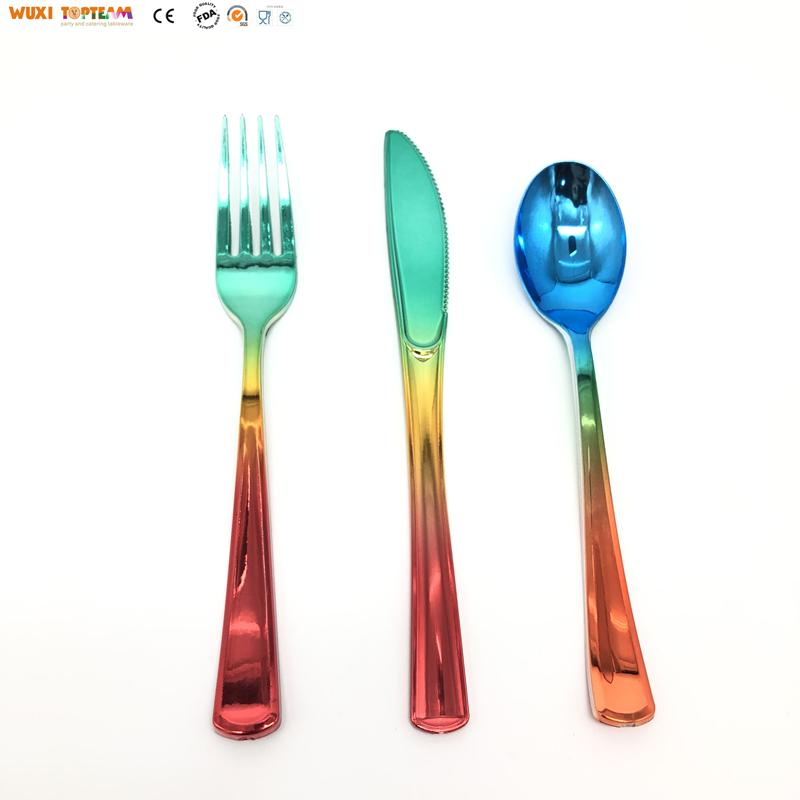Vibrant Heavy Duty Plastic Cutlery Set for Weddings