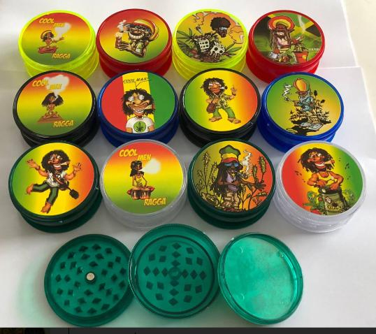 Factory Supply 52mm Diameter Bob Marley Dry Tobacco Smoking Herb Grinder