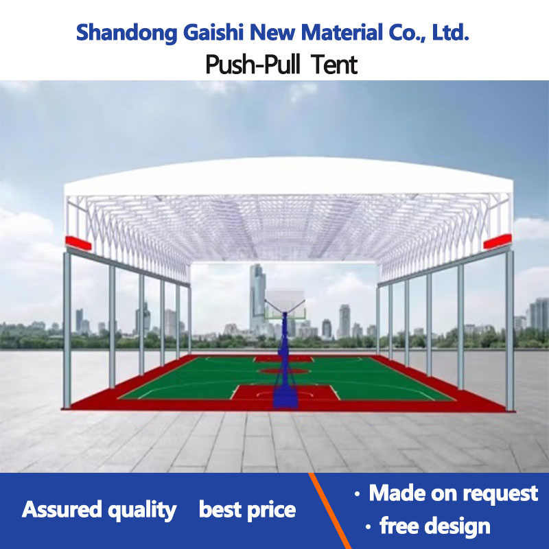 Electrically Push-Pull Tent Retractable Awning for Use in Warehouses, Garages