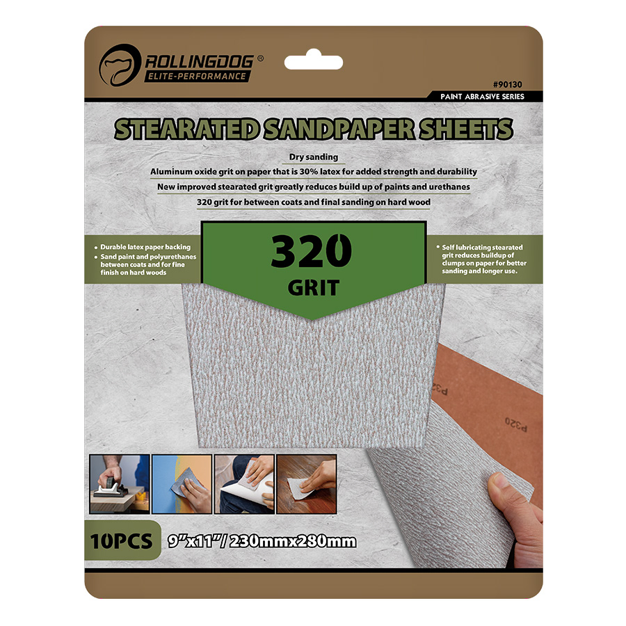Rolingdog-Elite 90130 Stearated Sandpaper Sheets (10PC) 240 Grit